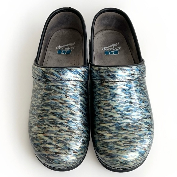Dansko Women's Size US 8.5 - 9 EU 39 LT Pro Blue Waves Clogs Professional Shoes - Picture 2 of 16
